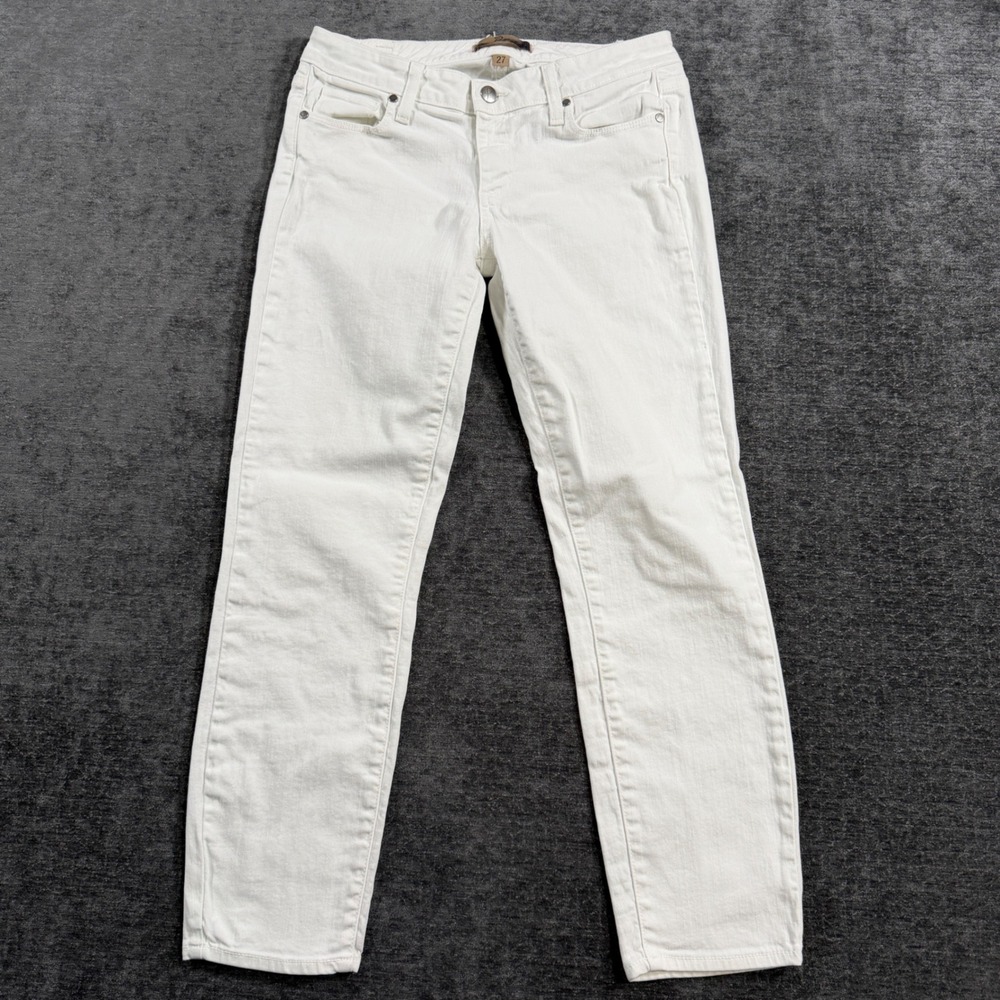 Paige Roxie Capri White Slim Straight Leg‎ Denim Jeans Size 27 Womens Ankle